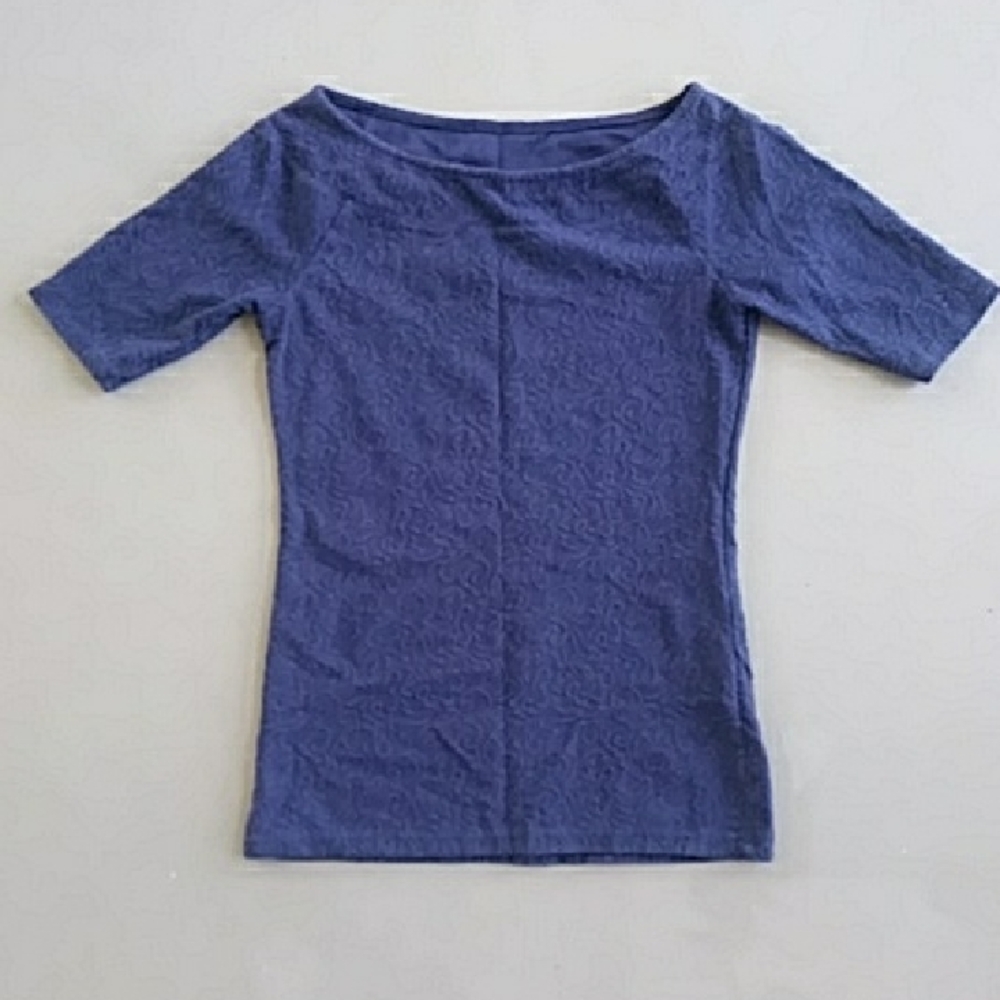 New York & Company Jacquard Pattern Top Size XS